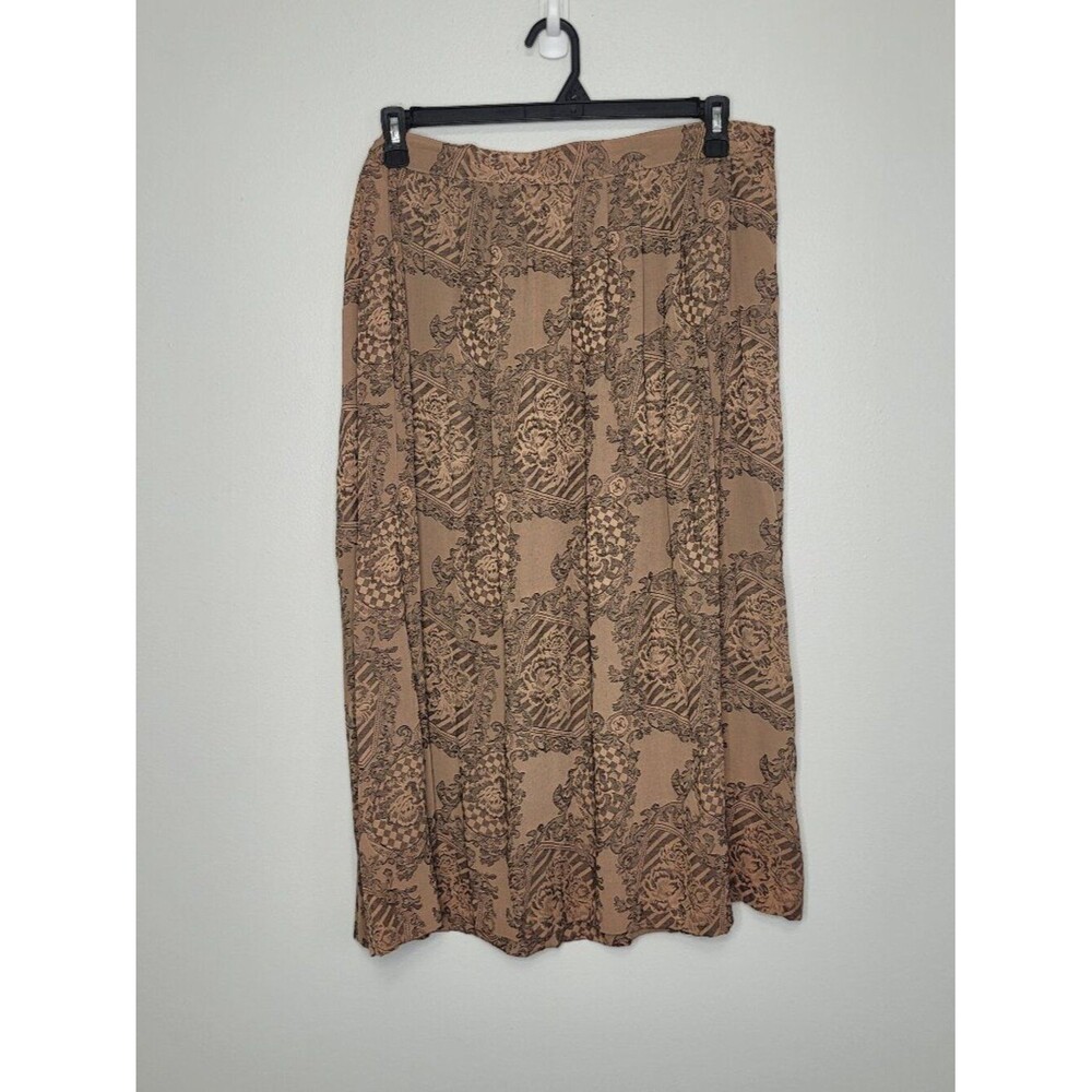Vintage August Max skirt tan black regal nerdy skirt plus size 22